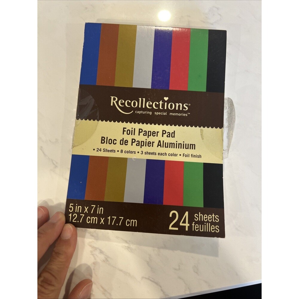 Recollections Foil Paper Pad, 24 Sheets, 5”x7”, Foil Finish, NEW